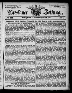Breslauer Zeitung vom 20.07.1854