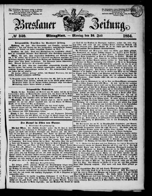 Breslauer Zeitung vom 24.07.1854