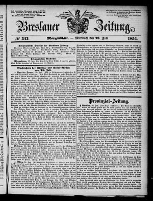 Breslauer Zeitung vom 26.07.1854
