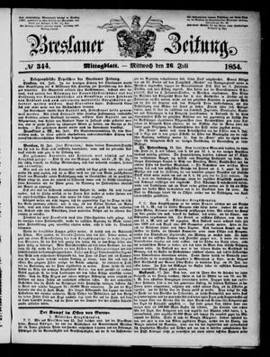Breslauer Zeitung vom 26.07.1854