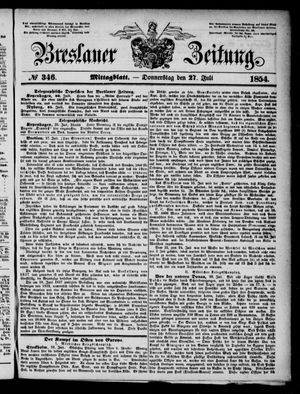 Breslauer Zeitung vom 27.07.1854