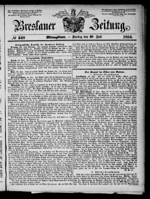 Breslauer Zeitung vom 28.07.1854