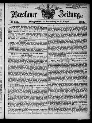 Breslauer Zeitung vom 03.08.1854