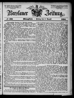 Breslauer Zeitung vom 04.08.1854