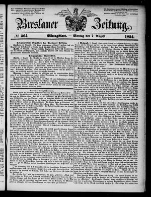 Breslauer Zeitung vom 07.08.1854
