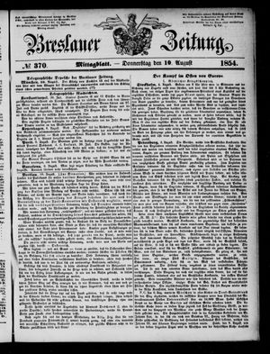Breslauer Zeitung on Aug 10, 1854