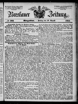 Breslauer Zeitung vom 18.08.1854