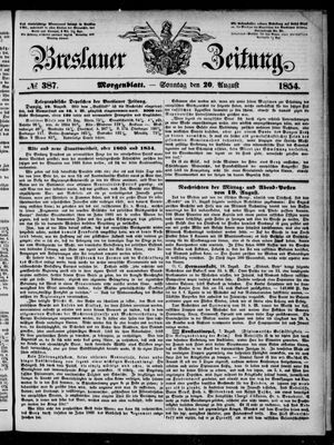 Breslauer Zeitung vom 20.08.1854