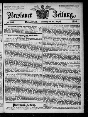 Breslauer Zeitung on Aug 22, 1854