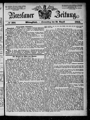 Breslauer Zeitung vom 24.08.1854