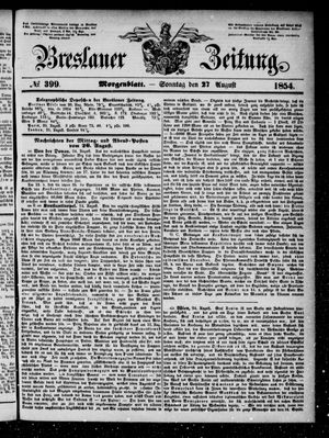 Breslauer Zeitung vom 27.08.1854