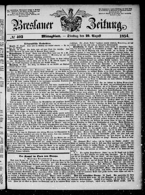 Breslauer Zeitung vom 29.08.1854