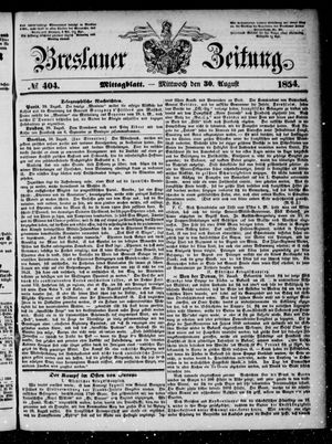 Breslauer Zeitung vom 30.08.1854