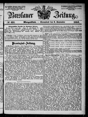 Breslauer Zeitung vom 09.09.1854
