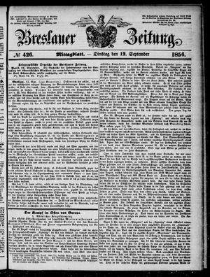Breslauer Zeitung on Sep 12, 1854