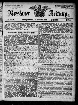 Breslauer Zeitung vom 17.09.1854