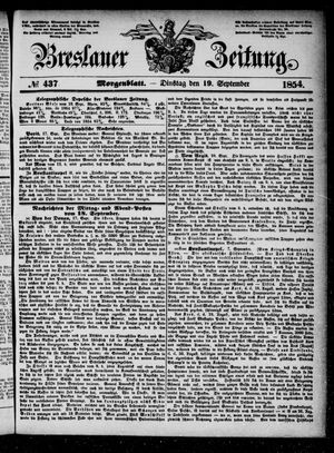 Breslauer Zeitung vom 19.09.1854