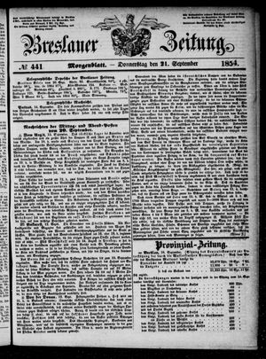 Breslauer Zeitung on Sep 21, 1854