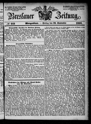 Breslauer Zeitung on Sep 22, 1854
