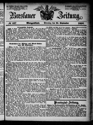 Breslauer Zeitung vom 24.09.1854