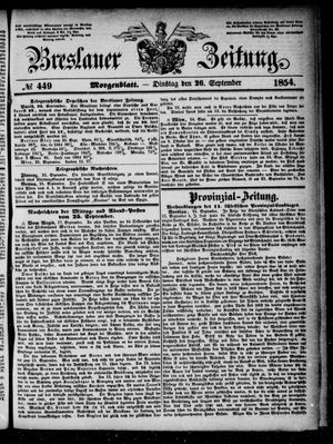 Breslauer Zeitung on Sep 26, 1854