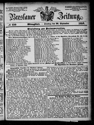 Breslauer Zeitung on Sep 26, 1854
