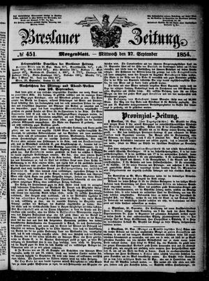 Breslauer Zeitung vom 27.09.1854
