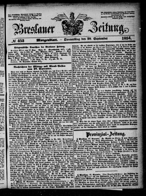 Breslauer Zeitung vom 28.09.1854
