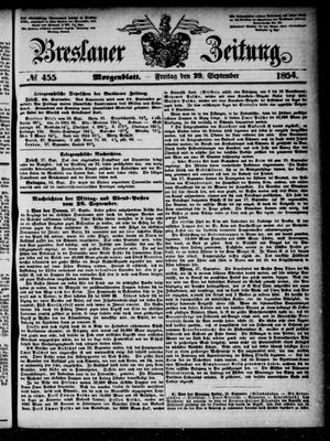 Breslauer Zeitung on Sep 29, 1854