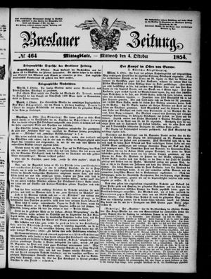 Breslauer Zeitung vom 04.10.1854