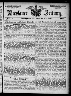 Breslauer Zeitung vom 10.10.1854