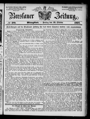 Breslauer Zeitung on Oct 13, 1854