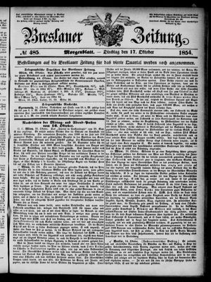 Breslauer Zeitung vom 17.10.1854