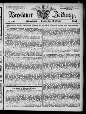 Breslauer Zeitung vom 17.10.1854
