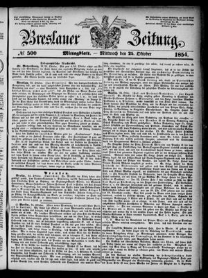 Breslauer Zeitung vom 25.10.1854