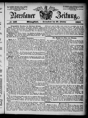 Breslauer Zeitung vom 28.10.1854