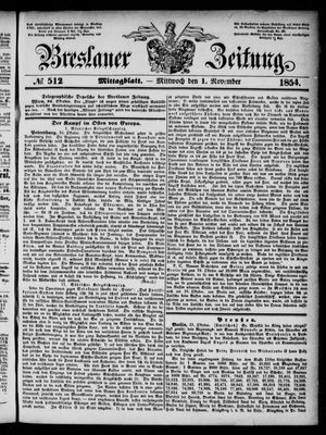 Breslauer Zeitung on Nov 1, 1854