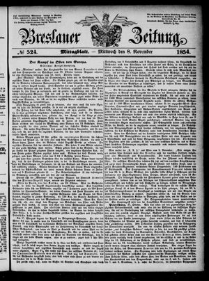Breslauer Zeitung vom 08.11.1854