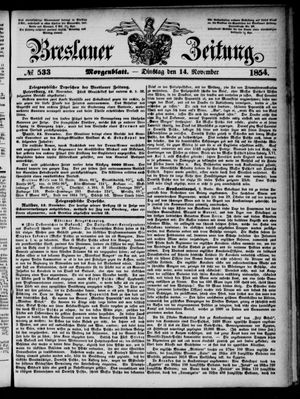 Breslauer Zeitung vom 14.11.1854