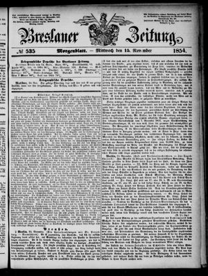 Breslauer Zeitung vom 15.11.1854
