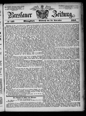 Breslauer Zeitung vom 15.11.1854
