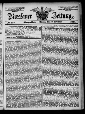 Breslauer Zeitung on Nov 19, 1854