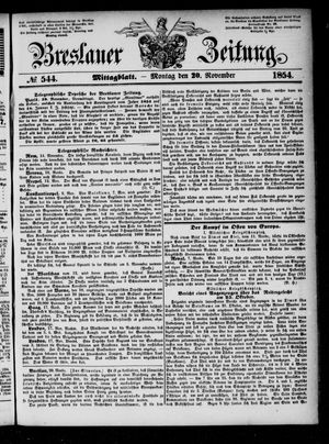 Breslauer Zeitung vom 20.11.1854