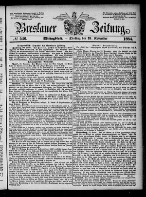 Breslauer Zeitung on Nov 21, 1854
