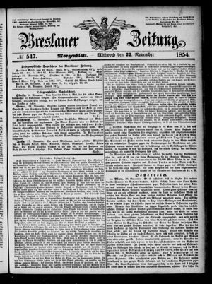 Breslauer Zeitung vom 22.11.1854