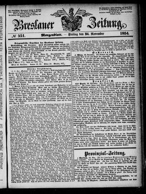 Breslauer Zeitung vom 24.11.1854