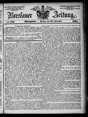 Breslauer Zeitung vom 24.11.1854