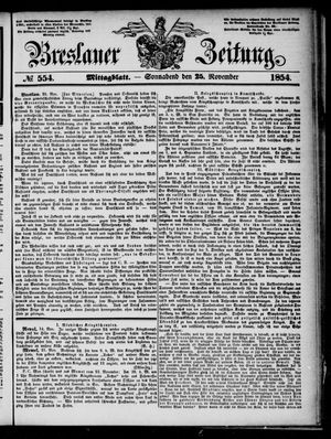 Breslauer Zeitung vom 25.11.1854