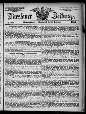 Breslauer Zeitung vom 02.12.1854