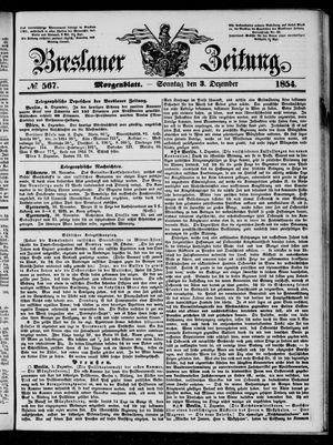 Breslauer Zeitung vom 03.12.1854